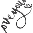 thumbnail image 3 of WASHWEPE De Pared En Hierro Negro Con Love You More Para Y Dormitorio, 3 of 8
