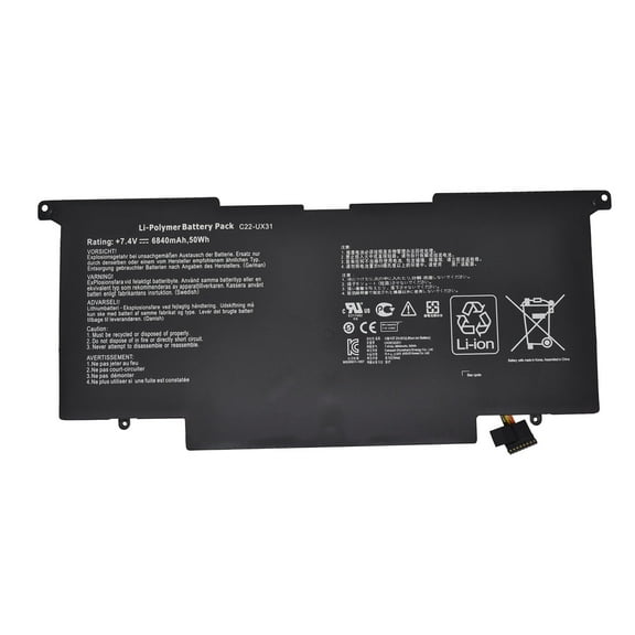 New C22-UX31 Laptop Battery for Asus Zenbook UX31A UX31E UX31 UX31A-R4004H UX31E-DH72 UX31KI3517A Ultrabook Series C21-UX31 C23-UX31 7.4V 50Wh 4-Cell