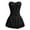 Black, variant on Trendfront Womens Halloween Gothic Style Bustier Corset Dress Vintage Lace Up Ruffle Skirt Shapewear Costume Party Outfit