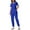 Blue, variant on Amvlyk 2 Piece Sets for Women Summer Button Down Short Sleeve Tops Wide Leg Pants with Pockets Tracksuit Sets Casual Workout Outfits Fashion Two Piece Lounge Sets for Vacation Running Travel Outfits