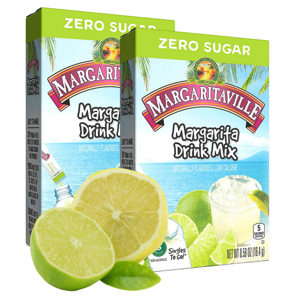Margaritaville Singles To Go Water Drink Mix Margarita Flavored, Non