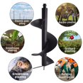 thumbnail image 2 of Auger Drill Bit for Planting 12 x 31.5 Inches Garden Ground Earth Spiral Drill Bits for 3/4 In Hex Drive Drill, Hole Diggers for Planting Bulbs Flowers, 2 of 7
