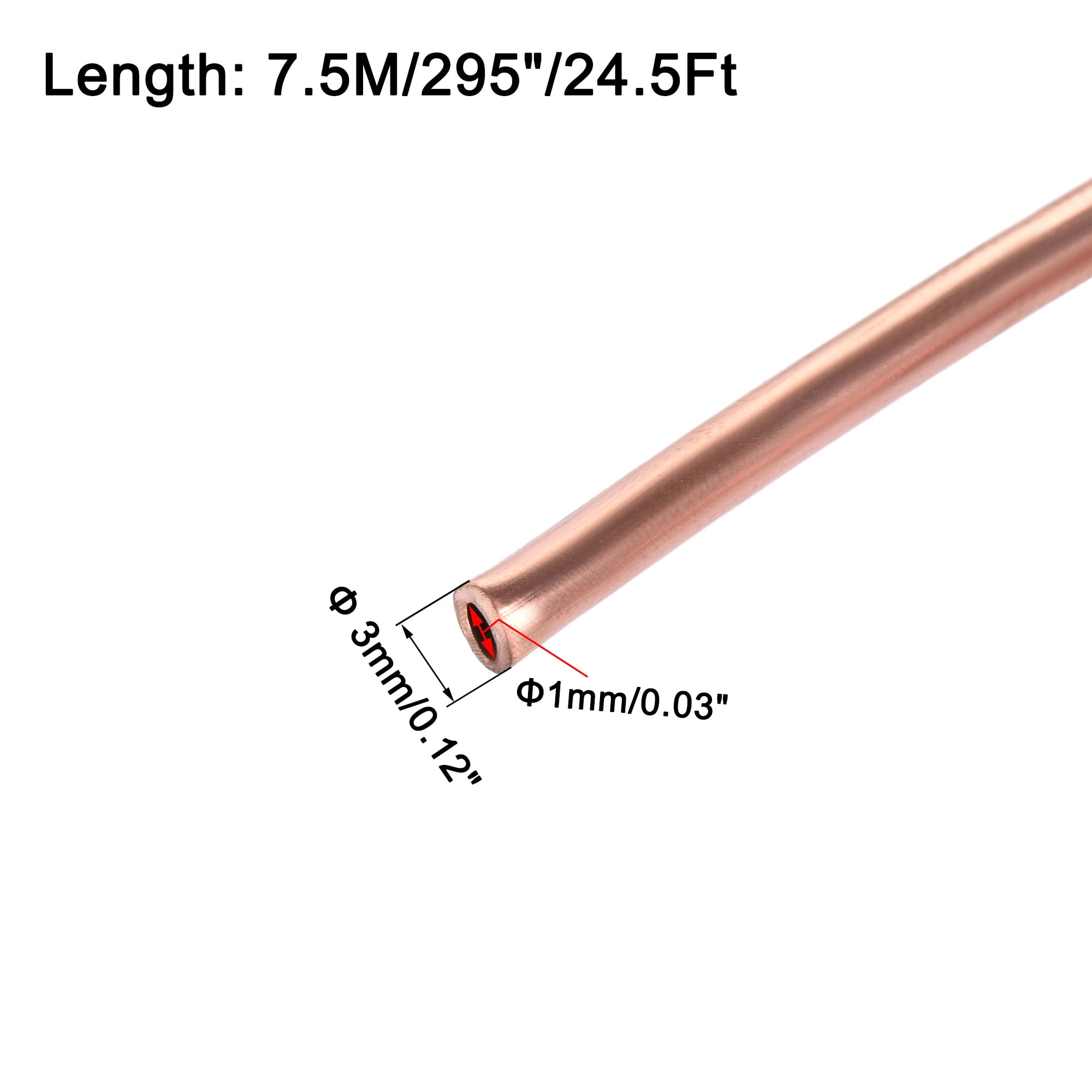 Unique Bargains Refrigeration Tubing Copper Tubing Coil for Refrigerator HVAC 3mm