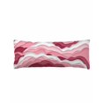 thumbnail image 2 of Pink Ombre Body Pillow Cover, Pillowcase Protectors with Zipper, Breathable Decorative Throw Pillow Case Cover, Modern Geometric Abstract Art Moire Pillow Shams for Couch Sofa 20x54Inch, 2 of 8