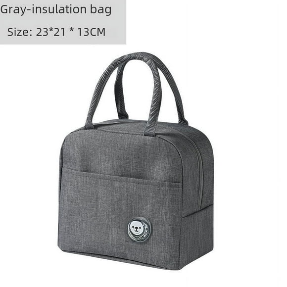 Bolsa de almuerzo con forma de oso para estudiantes, trabajadores de oficina, con bolsa de arroz, para picnic, camping, lonchera de gran capacidad, bolsa de papel de aluminio grueso