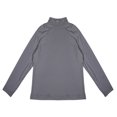 thumbnail image 5 of Men's High Neck T Shirt Pleated Textured Loose Fit Long Sleeve Stretch Training Top Comfortable Breathable Casual Wear Mens Casual Crew Neck Basic Tees, 5 of 5