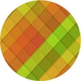 thumbnail image 1 of Ahgly Company Machine Washable Indoor Round Transitional Orange Red Orange Area Rugs, 4' Round, 1 of 7