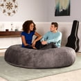 thumbnail image 5 of Jaxx 6 Foot Cocoon - Premium Giant Bean Bag for Adults - Padded Microvelvet, Pewter, 5 of 7