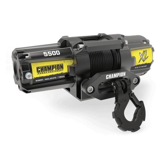 Champion Power Equipment XL 5500-lb. ATV/UTV Synthetic Rope Winch Kit