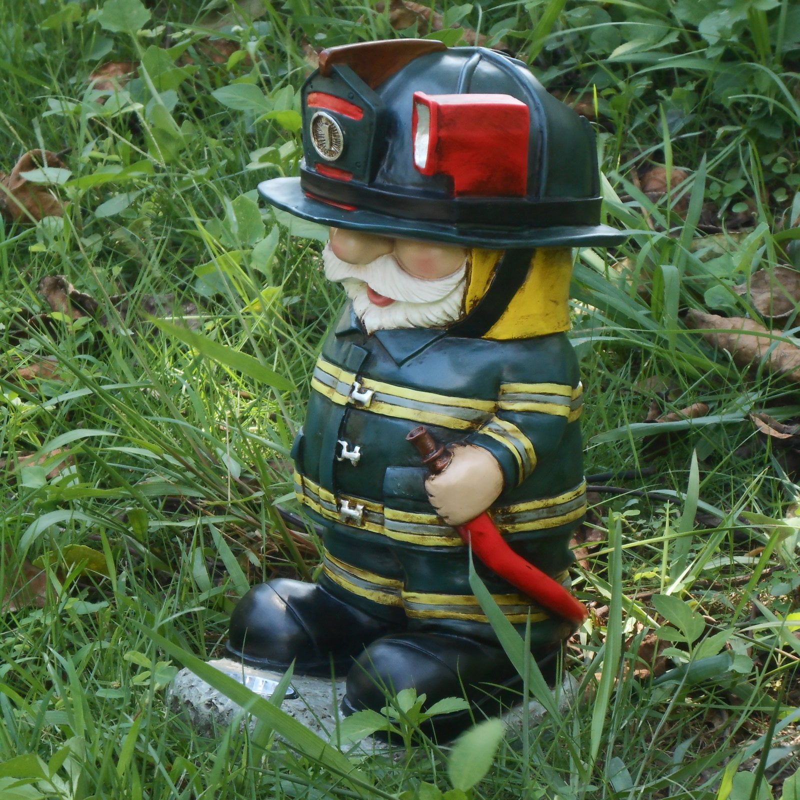 Hi-Line Gift Ltd. Light Torch Fireman Gnome with Hose Garden Statue by Hi-Line Gift Ltd.