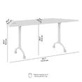 thumbnail image 4 of Scranton & Co Engineered Wood 72-inch Trapezoid Modular Conference Table in Elm, 4 of 8