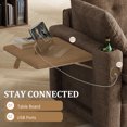 thumbnail image 5 of Timbernest 89" Sectional Sofa for Living Room, 3 Seater Chenille Cloud Couch with Storage, USB Ports, Coffee, 5 of 9