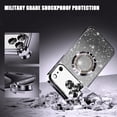 thumbnail image 4 of Funda magnética con purpurina para iPhone 17 Pro Max, compatible con MagSafe, protección total, delgada, a prueba de golpes y arañazos, con protector de lente de cámara, red antipolvo y brillo, 4 of 7