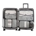 thumbnail image 5 of 6/7/8PCS Packing Cubes for Travel Luggage Organiser Bag Compression Pouches Clothes Suitcase, Packing Organizers Storage Bags for Travel Accessories, Gray, 5 of 9