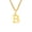 Letter B Gold, variant on Soleilie A-Z Letter Necklace, unisex, stainless steel O-chain letter pendant necklace, capital letter combination necklace, men's jewelry gift, 20+2 inches.