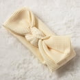 thumbnail image 5 of HWJAD Baby Girls Knit Footies Newborn Zip Up Onesie Romper Ruffles Infant Long Sleeve Jumpsuit Headband Clothes, 5 of 8