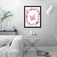 thumbnail image 2 of Americanflat Pretty Pink Butterfly In Flower Frame by Liz And Kate Pope Black Frame Wall Art, 2 of 3