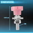 thumbnail image 4 of Tornillos de matrícula universales para motocicleta M6 de 4.45 cm, kit de tornos de matrícula antirrobo de aleación de aluminio rosa, 4 piezas, 4 of 6