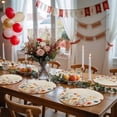 thumbnail image 5 of Yellow Red Blue Spring Floral Round 13 Inch Placemats Set of 8, Watercolor Botanical Summer Flowers HeatResistant Non Slip Place Mats for Dining Table, Wipeable Kitchen Table Mats for Housewarming, 5 of 9
