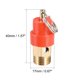 thumbnail image 2 of Válvula de Presión de Compresor de Aire Uxcell 1/4 Macho de Latón Rojo 1pcs, 2 of 3