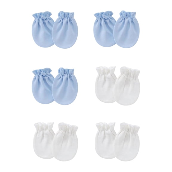 QHFBli 6 Pairs Baby Mittens Toddler Gloves No Scratch Mittens Gloves for 0-6 Months Baby Boys Girls 0-6 Months