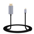 thumbnail image 1 of Adaptador de cable de vídeo de 1,8 M USB tipo C Displayport de aluminio negro, 1 of 1