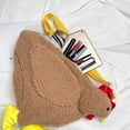 thumbnail image 4 of Bolsas De Hombro Moda mujer gallina forma felpa mensajero Bolso dibujos animados pequeños bolsos (caqui), 4 of 9