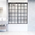thumbnail image 6 of VIGO Houston 56 to 60 in. W x 66 in. H VMotion Sliding Frameless Tub Door in Matte Black with 3/8 in. (10mm) Clear Glass, 6 of 14