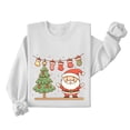 thumbnail image 4 of Enjoytime Womens Sweatshirts Trendy Cute Print Pullover Crewneck Sweatshirt Fall Winter Loose Casual Long Sleeve Tops White S, 4 of 6