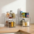 thumbnail image 2 of Sorbus 2-Tier Pull-Out Pantry Organizer Set, 2 Pack Clear Kitchen Cabinet Storage Drawers, 2 of 9