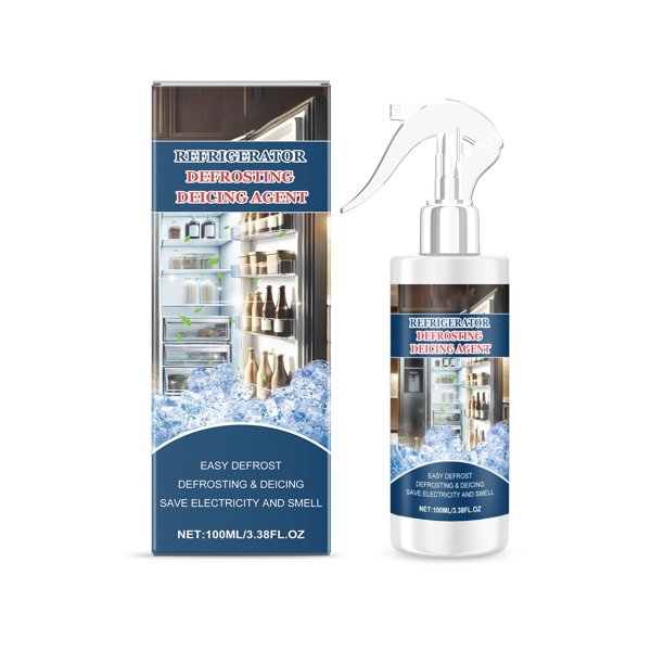 Spray descongelante para frigoríficos y congeladores, agente descongelante y descongelante, elimina eficazmente la acumulación de hielo (100 ml)