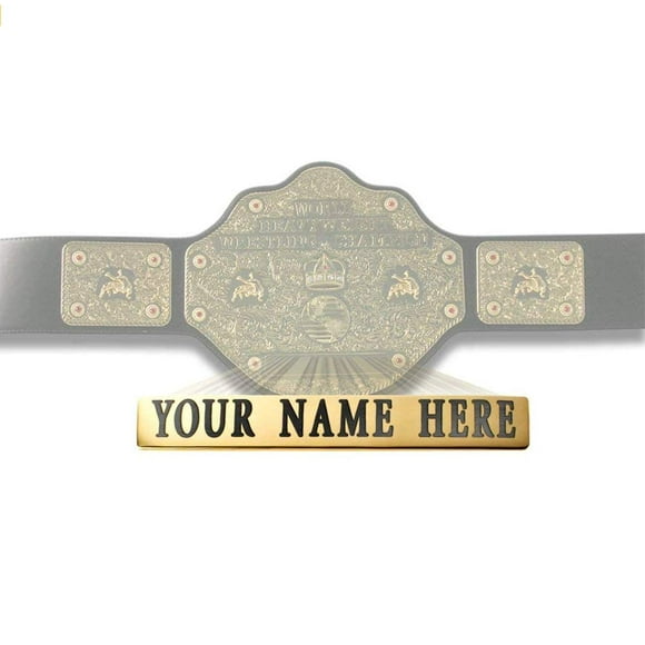 Figures Toy Company Plaque Nominative Personnalisée Compatible avec Ceinture Réplique Championnat du Monde Poids Lourd WCW Adulte