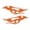 Orange, variant on Tribal Flames Triton Design Magnet