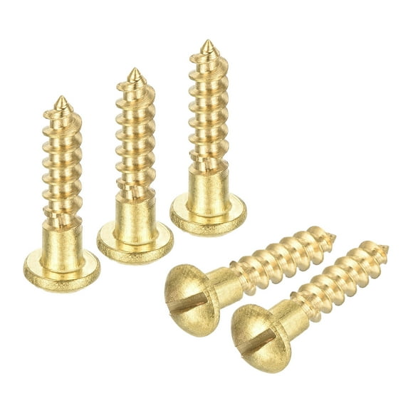 Vis en Bois M3.5 x 16mm Tête Ronde Fendue Vis Auto-Tappante en Cuivre 150 Pcs