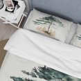thumbnail image 4 of Designart "Solitary Watercolor Tree I" Landscape Forest Bedding Covert Set - Forest Green Landscapes Bed Set With 2 Shams, 4 of 6
