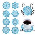 thumbnail image 1 of Kit Posavasos Artístico Con 8 Piezas Acrílico Forma Especial Muñeco Nieve Copo, 1 of 8