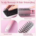 thumbnail image 2 of Hair Brush Set 4PCS Anti Static Detangling Vent Paddle Brushes for Wet and Dry Hair Pink, 2 of 4