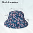 thumbnail image 4 of Daiia Lilies Flowers Pattern Bucket Hat - Trendy Cotton Sun Hat for Beach, Golf, Fishing - Fun Outdoor Vacation Boonie for Men and Women, 4 of 9