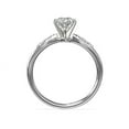 thumbnail image 2 of 0.65 Carat Excellent Pear Cut Natural Diamond Unique Solitaire with Accents Ring for Women Solid 18K White Gold Size 8.5, 2 of 6