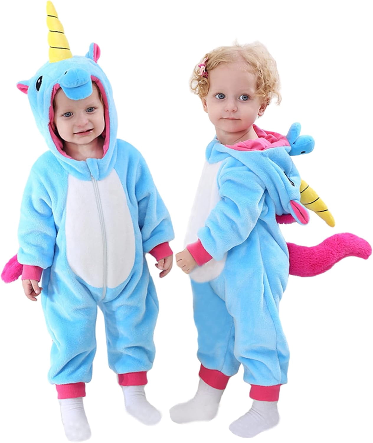 Robe De Chambre Bébé En Polaire - Capuche Animaux Mignonne (Panda, Canard) - Taille 6-24 Mois