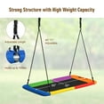thumbnail image 6 of Infans 700lb Giant 60" Platform Tree Swing Outdoor w/ 2 Hanging Straps Colorful, 6 of 7