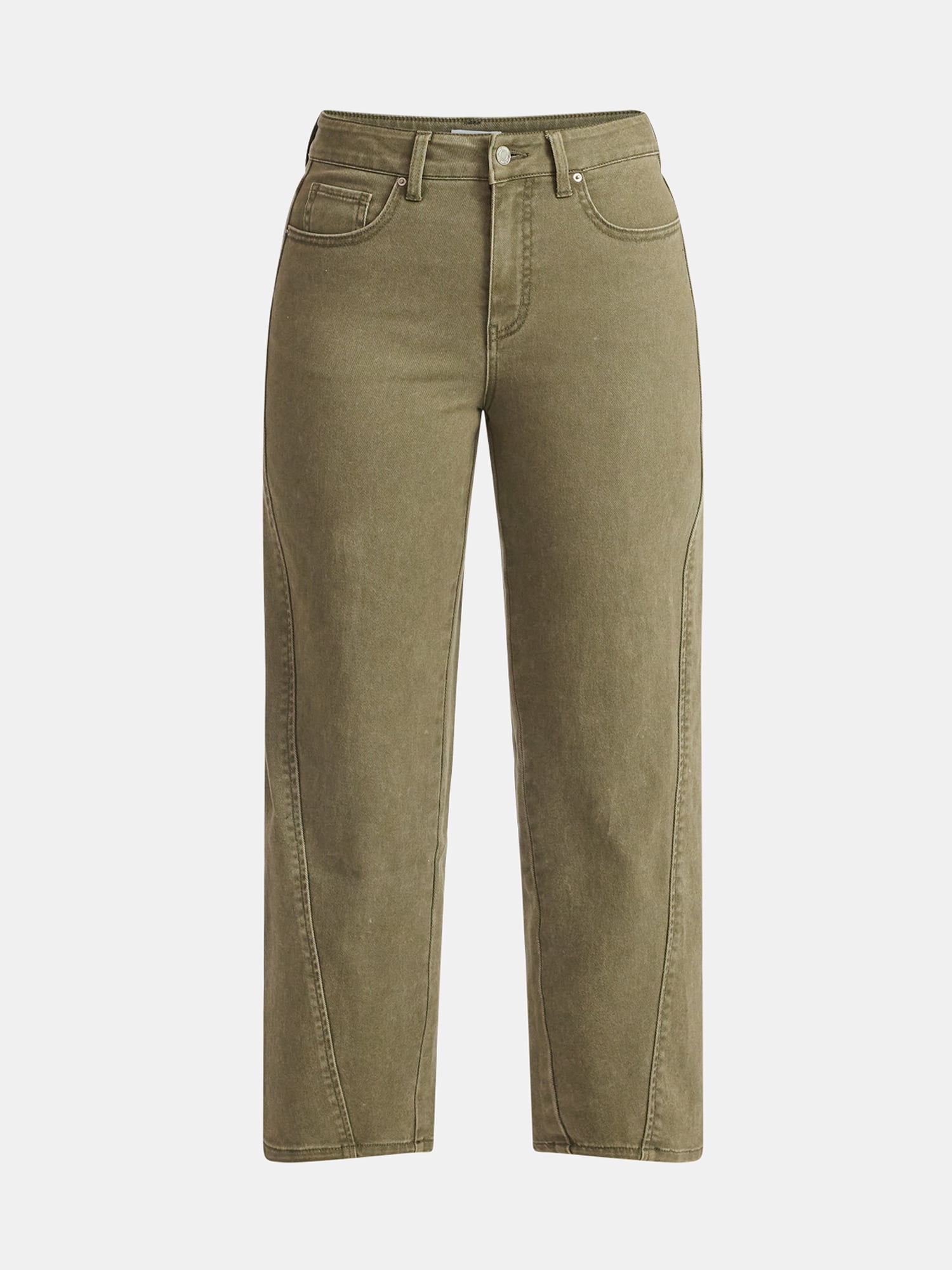 Time and Tru Women's High Rise Barrel Jeans, Sizes 0-20