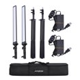 thumbnail image 4 of Kit de 2 barras LED Andoer para fotografía - 36W, luz suave ajustable 5500K, incluye 2 soportes y bolsa (CRI90+, voltaje 100-240V), 4 of 6