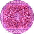 thumbnail image 1 of Ahgly Company Indoor Round Medallion Pink Traditional Area Rugs, 7' Round, 1 of 4