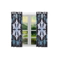 thumbnail image 2 of MKHERT Snowflakes Window Curtains Kitchen Curtain Room Bedroom Drapes Curtains 26x39 inch, 2 Piece, 2 of 3
