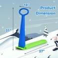 thumbnail image 2 of Gymax Folding Snow Scooter W/Grip Handle Portable Snow Sled for Kids Teenagers Green + Blue, 2 of 10