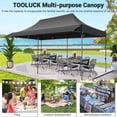 thumbnail image 4 of HOTEEL 10x20 ft Canopy with Extended Awning, Heavy Duty EZ Pop up Folding Canopy Tent with Roller Bag, Rainproof&Sunproof Awning Gazebo Shelter for Party Events, Market, Vendor, Black, 4 of 10