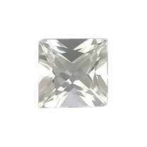 Certified Real 1.25 Carat White Topaz Princess Shape Brilliant Cut 6x6 mm Loose Gemstone April Birthstone