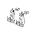 thumbnail image 6 of Cate & Chloe Angelina 18k White Gold Plated Claw Stud Earrings with Simulated Diamonds for Women, 6 of 8