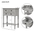 thumbnail image 7 of Narrow Console Table, Slim Sofa Table with Three Storage Drawers and Bottom Shelf, Modern Wood Storage Side Table for Living Room Entryway Hallway, Easy Assembly Hall Stand, Space Saving, Gray, 7 of 7